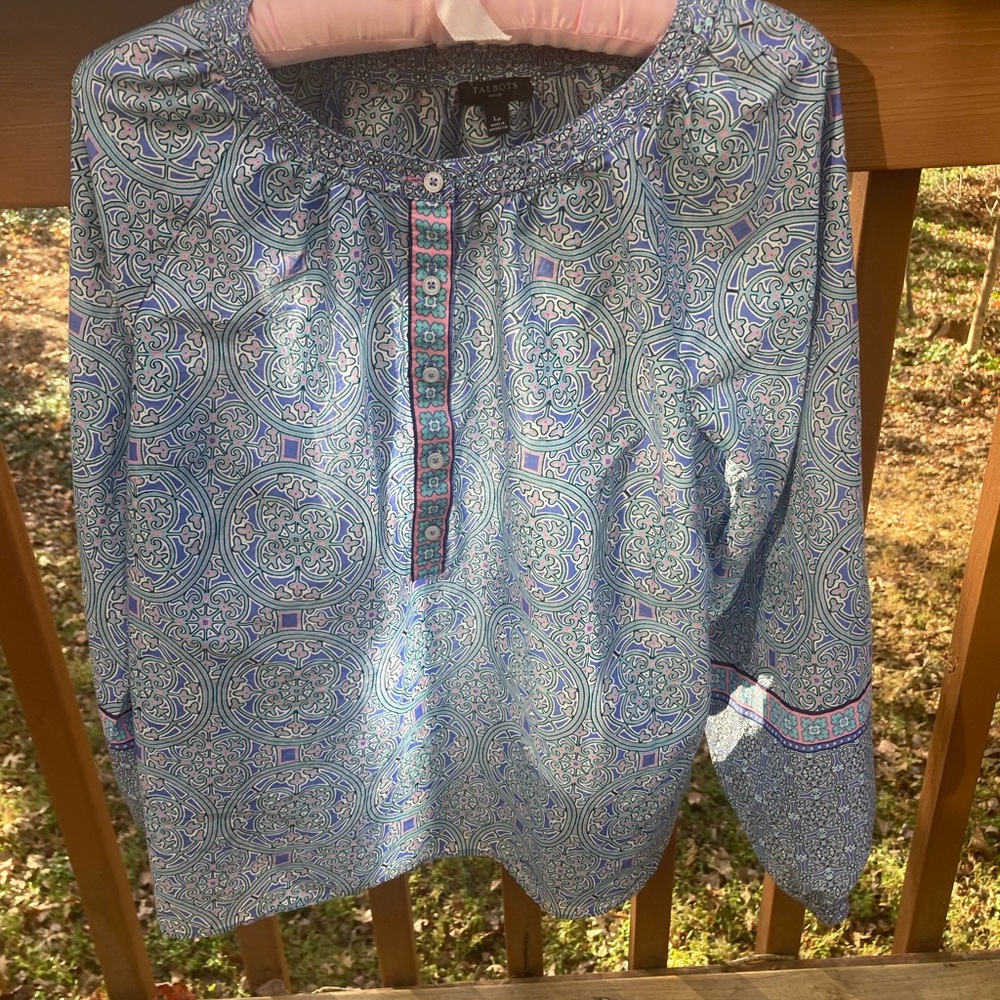 Talbots cotton pullover blouse